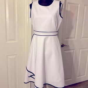 Calvin Klein white a line dress size 8